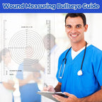 300 Pack Wound Measurement Tools Measuring Bullseye Guide Medical Wound Ruler Soft Flexible Measure Guide for Nurses Patient