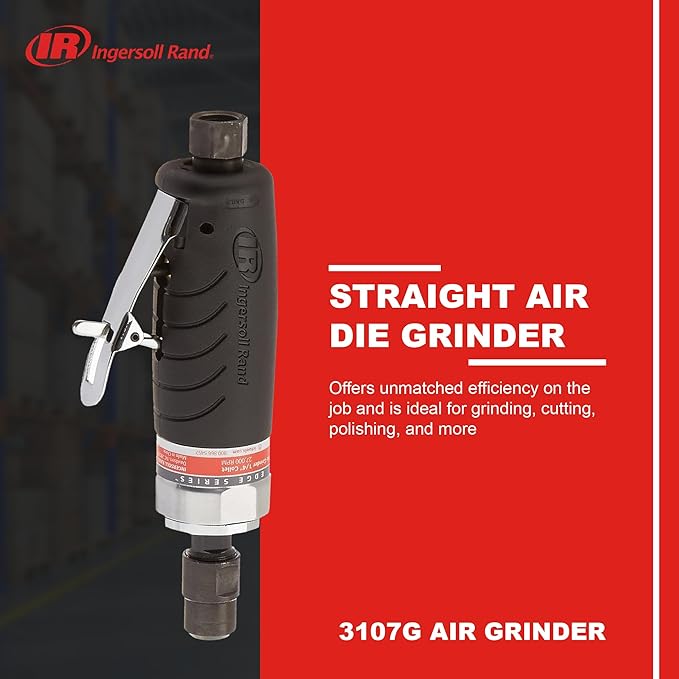 Ingersoll Rand 3107G 1/4-Inch Straight Air Die Grinder with Ergonomic Grip
