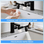 1080° Swivel Tap Extension, Swivel Robot Arm Bathroom Tap Extension, Kitchen Swivel Extension Filter with 2 Mode Splash Proofing (Extender with filter, Black)