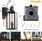 Porch Lights with GFCI Outlet, 20" Brown Dusk to Dawn Motion Sensor Outdoor Lights, Exterior Lighting Fixtures with GFCI Outlet Built-in, Waterproof Bronze Outdoor Wall Sconce for House Patio