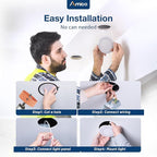 Amico 20 Pack 4 Inch 5CCT Ultra-Thin LED Recessed Ceiling Light with Junction Box, 2700K/3000K/4000K/5000K/6000K Selectable, 10W Eqv 70W, Dimmable Can-Killer Downlight, 700LM High Brightness