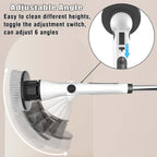 Electric Spin Scrubber, 8 in 1 Electric Cleaning Brush, Cordless Rechargeable Scrub Brush with 8 Replaceable Brush Heads, Adjustable Length and Angle Power Scrubber for Bathroom Tile Bathtub Glass