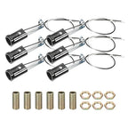 PATIKIL Candelabra Base Lamp Holder Light Socket, 6pcs UL Listed Keyless E12 Bulb Socket with 9.8" Wire Leads for E12 Incandescent LED Light Bulbs, 2.8" Tall