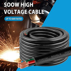 50ft 8/4 8 AWG Portable Power Cable (4 Conductor) - SOOW 600V 8 Gauge Electric Wire for Motor Leads, Portable Lights, Battery Chargers and Machinery - 4 Conductor - 50 Feet Electrical Cord