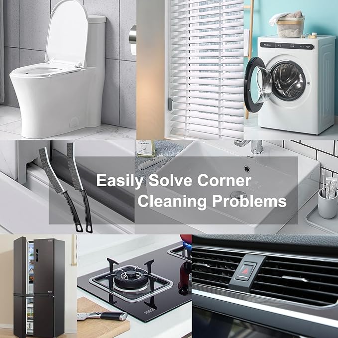 Crevice Cleaning Brush, Multifunctional Hard-Bristled Gap Scrub Brush, 2025 New Multifunctional Gap Cleaning Brush Tool, Dead Corners Brushes for Bathroom Kitchen Tiles Window Door Slots, 3pcs