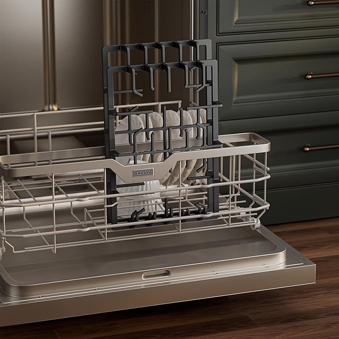 Empava 24" Gas Stove Cooktop 4 Italy Sabaf Sealed Burners NG/LPG Convertible Tempered Glass in Black, 24 Inch