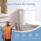 Hibbent 2 Pack Toilet Handle Replacement Compatible with TOTOTHU004-CP Trip Lvr for ST701, CST854, Side Mount Toilet Flush Handle, Tank Flush Lever, White