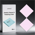 50pcs Jewelry Cleaning Cloth Polishing Cloth for Sterling Silver Gold Platinum Small Polish Cloth (3" x 3")