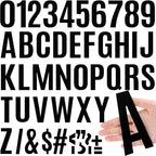 220 PCS Letter Stickers Big Font Mailbox Numbers and Letters Self Adhesive Vinyl Waterproof Alphabet Number Stickers for Bulletin Board Mailbox House Address,Cars,Poster,Business Decor(6 Inch,Black)