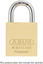 ABUS 83IC/45 Small Format Interchangeable Core Padlock - Core/Cylinder Not Included