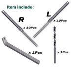 10 Pairs Left&Right Handed Thread Lag Screws for 1/8" Decking Cable Railing Kit/Hardware, Non-Turnbuckle System, Silver
