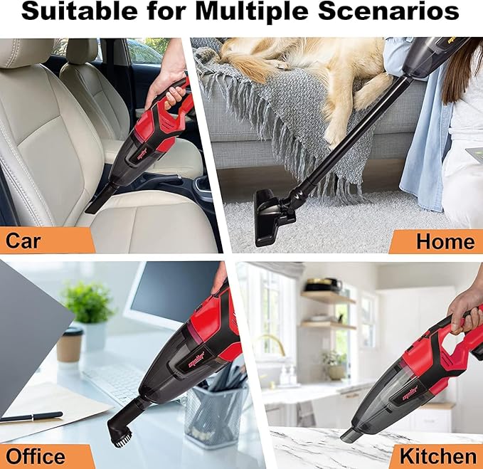 MaxMore 120W Cordless Handheld Vacuum Cleaner Compatible with Milwaukee 18V Battery (Tool Only) Portable Stick Vacuum for Home Hard Floor Carpet Car Pet Hair Cleaning
