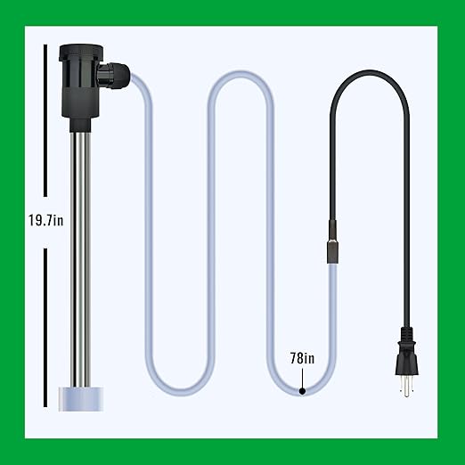 3500W 240V Fully Submersible Water Heater for Hot Tub & Inflatable Pool – Portable Immersion Electric Heater with Auto Shut Off & Wifi Timer for Bathtub, Above Ground Pool and Baptistry