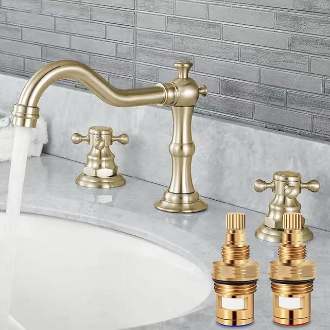 Brass KSRPL3200CC Cold and Brass KSRPL3200HC Hot Faucet Cartridge Replacement for CC Basin Faucet. This set includes ceramic cartridges in 2-1/8" length, designed for cold and hot water applications