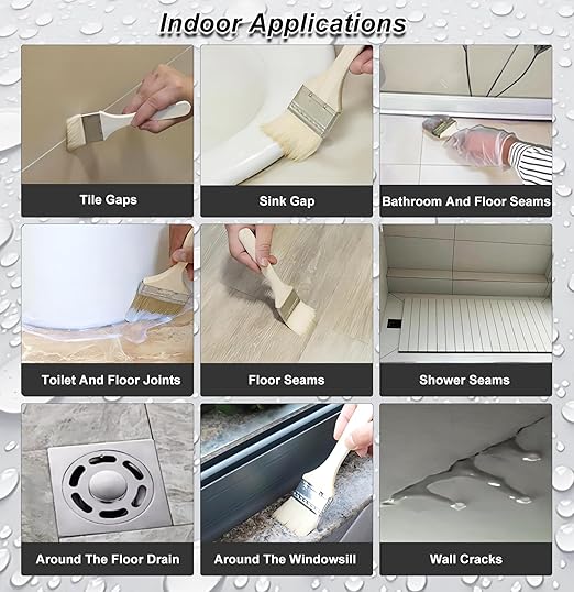 Liquid Waterproof Sealant, Hupeyna Invisible Water Proof Agent Transparent Repairing Leak Waterproof Adhesive, Indoor & Outdoor Waterproof Coating 35oz