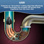 Drain Cleaner Cutter Heads (2-1/2CG) F/5/8& 3/4" Cables, Clog Chopper Multi Function Cuttin Tool, Black