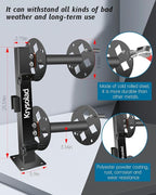 Upgrade Heavy Duty Double Welding Cable Lead Reel, 10" Lockable Welding Lead Reel with 10°Tilting Fixed Base and Metal Pin, Accommodates 150 Feet of 1/0 and 125 Feet of 2/0 Cable