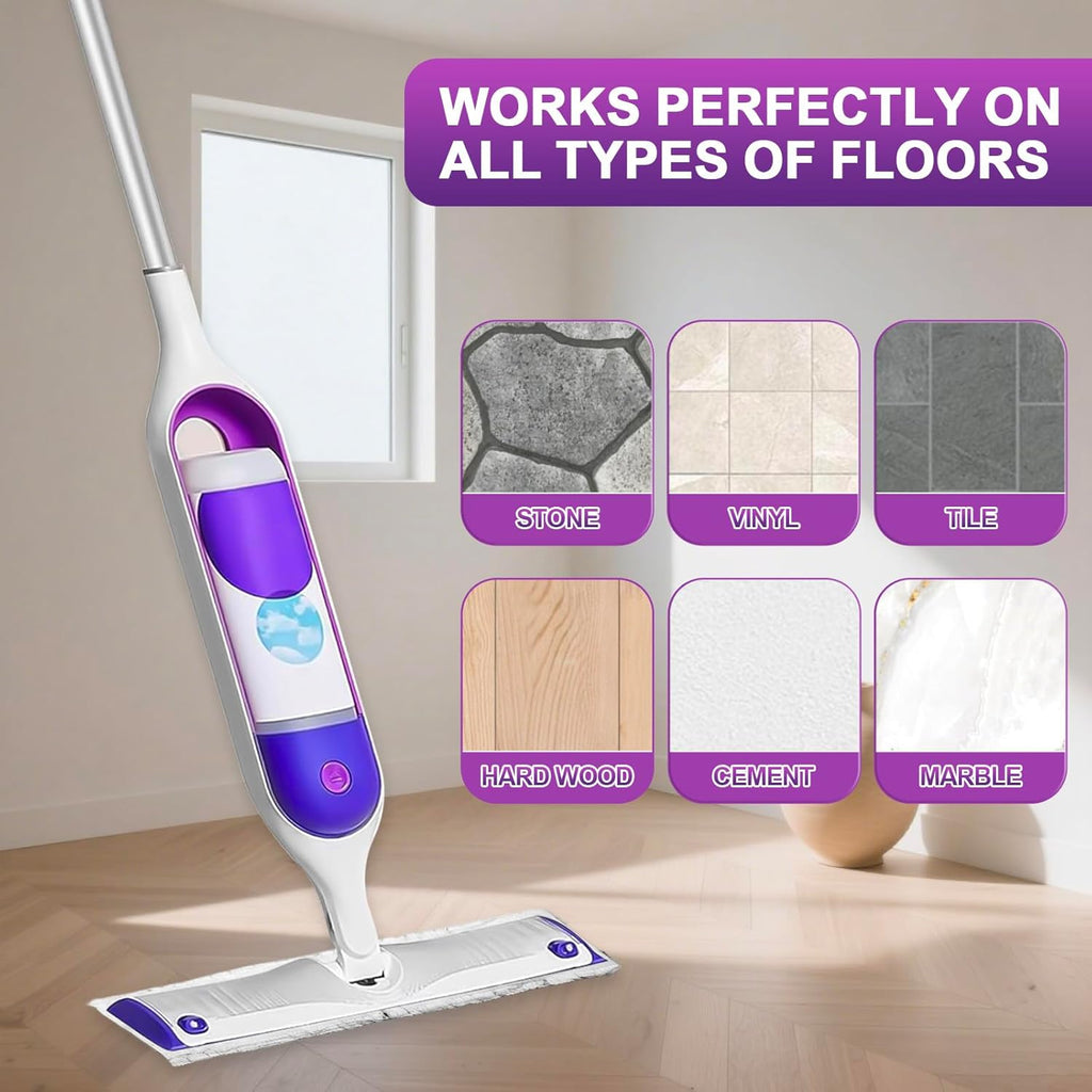 20 Count Disposable Mop Pad Refills for Swiffer Power Mop,Includes 10 Ultra-fine Fiber Mop Pads and 10 Super Absorbent Mop Pads,Compatible with Swiffer Power Mop，Replacement Mop Pad for Floor Cleaning