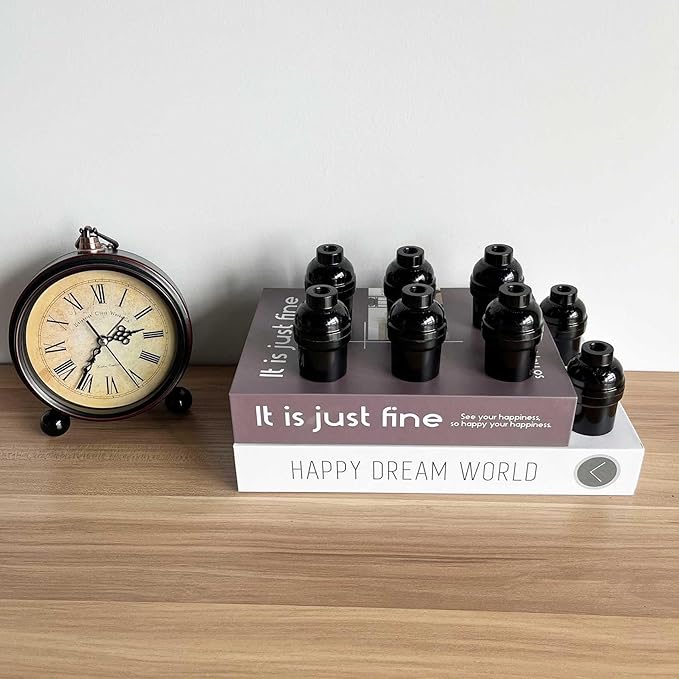 E26 E27 Light Socket,16-Pack Black Edison Retro Pendant lamp Holder, E26 E27 Plastic Standard Screw-in Socket Maximum Wattage 250W Heat Resistant Up to 200℃ Fire Resistant