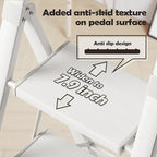 Taranta 4 Step Ladder, Portable Folding Ladder with Wide Pedal, Lightweight Aluminum Step Stool with Convenient Handgrip, 330 lbs Capacity Stepladder for Home, Office - White