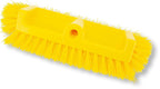 SPARTA Multi-Level Tile Scrub Brush 12" Wide Brush Head, Heavy-Duty Tile Cleaning Brush with End Bristles for Commercial Tiles, Tubs and Floor, Plastic, 12 Inches, Yellow