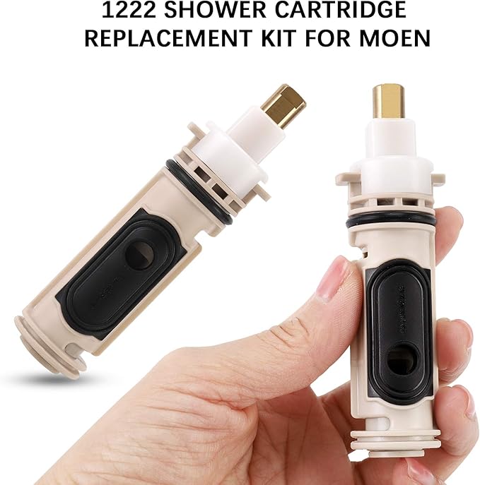 1222 Replacement Cartridge with Puller 104421 for Moen, Compatible with Moen Tub Shower Single Handle Posi Temp Faucet (with lubricating grease)