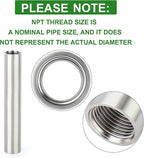 TAISHER 2PCS Stainless Steel Pipe Fittings, 1" NPT x 1" NPT Female Threaded, 6" Length Nipple Cast Pipe