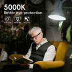 Jensense Edison LED Light Bulbs E26 Bulb 60 watt Equivalent Dimmable Light Bulbs 5000K Daylight Cool White Vintage 7W Edison Bulbs 110V 120V 800 Lumen CRI90, 4 Pack