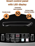 17.7 lbs Full-Automatic Washing Machine with LED Display, Laundry Washer with Drain Pump, 10 Wash Programs 8 Water Levels Washer & Spinner for Home, Apartment, Dorms, Grey