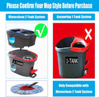 10 Pack Spin Mop Replacement Heads, Only Fit for RinseClean 2-Tank System, 100% Microfiber Spin Mop Refills,Spinning Mop Replace Head for Easy Wring Mop Floor Cleaning