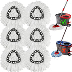 6 Pack Mop Head Replacement, Microfiber Spin Mop Refill Replace Head Compatible O-Ceda Easywring 1-Tank System, Spin Mop Replacement Heads for Easy Cleaning Floor Mopping