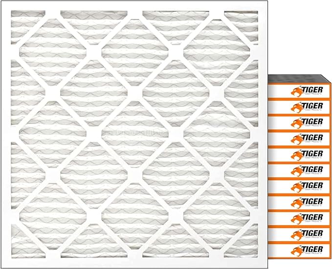 Tiger Tough 9x11x1 MERV 8 MPR 600-800 Air Filter, High-Performance AC Furnace & HVAC Filter, 12-Pack