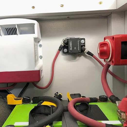 GLOSO Circuit Breaker 40 A E67 Mid Range Mini T1 Auto Reset, Compact Medium IP66, Marine Auto Truck (40 A)