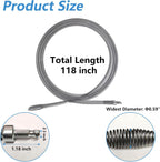 Drain Snake, Spring Drain Clog Remover with Electric Drill Connector, Durable Metal Hair Snake Tool Drain Opener for Sewer Kitchen Sink Bathroom Clogged Unblocker,1 Pcs 118.1 Inch 9.8 FT