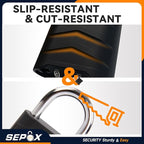 SEPOX 2PCS Large Combination Padlock, Outdoor Combo Lock 2.2" 55mm Heavy Duty Weatherproof, Ressetable 4 Digital, Security Aluminum Body, Uncuttable Shackle, for Warehouse, Home, School, Gate, Garden