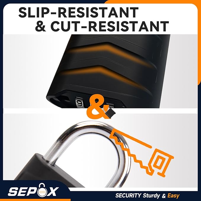 SEPOX 10PCS 2.2" Heavy Duty Weatherproof Combination Padlock, 4 Digital Large Outdoor Lock, High Security Aluminum Lock Body, Uncuttable Shackle, Suitable for Warehouse, Home, School, Gate, Garden