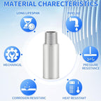 ChillWaves 304 Stainless Steel Pipe Fitting, Nipple Cast Pipe 3/4" NPT Male x 3/4" NPT Female Thread 2" Length(50MM)(2-PACK)