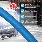 Clear Power 16 Gauge 3Prong Cords (16/3-3 Prong Grounded Plug, Blue, 15 ft)