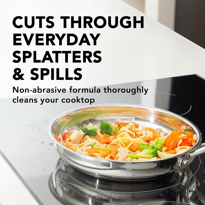 Weiman Cooktop and Stovetop Daily Cleaner Spray, Streak-Free, Non-Abrasive - 2 Pack, 22 oz with Micro Fiber Buffing Towel Included