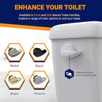 Universal Toilet Handle Lever Replacement - Toilet Flusher Replacement, Side Mount Toilet Tank Lever Fits Most Toilet Tanks - Efficient and Easy to Install Toilet Handle Replacement - White Finish