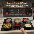 K&H 5 Burner 36 Inch Built-in Electric Stove Top Radiant Ceramic Cooktop Touch Control 240V 9600W CE36-10208