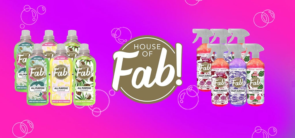 HOUSE OF FAB! Multi Surface Cleaner Spray, Fragranced Multi Use, All Purpose Cleaning Spray, All Purpose Cleaner, Effectively Cleans Surfaces, 25.4 FL OZ, 6 Pack, Sweet