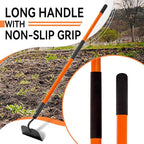 Garden Hoe Tool, 58 Inches Hoe Garden Tool with Fiberglass Long Handle, Heavy Duty Garden Hoe for Weeding