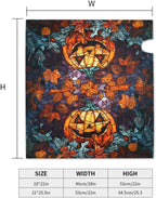Scary Halloween Pumpkin Mailbox Covers - Stained Glass Autumn Fall Magnetic Standard Size 18 x 21