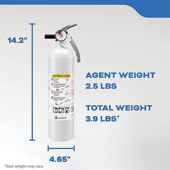 Kidde Fire Extinguisher for Boats, Single-Use 1A10BC