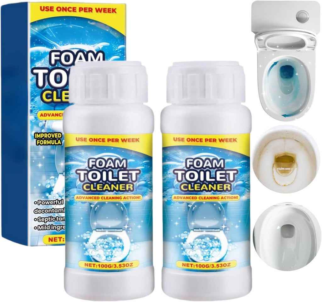 Foam Toilet Cleaner, 2025 New Powerful Toilet Bowl Cleaner, Advanced Bathroom Cleaner for Home, Powerful Instant Bowl Cleaners for Toilets Squatting Pans（2PCS）