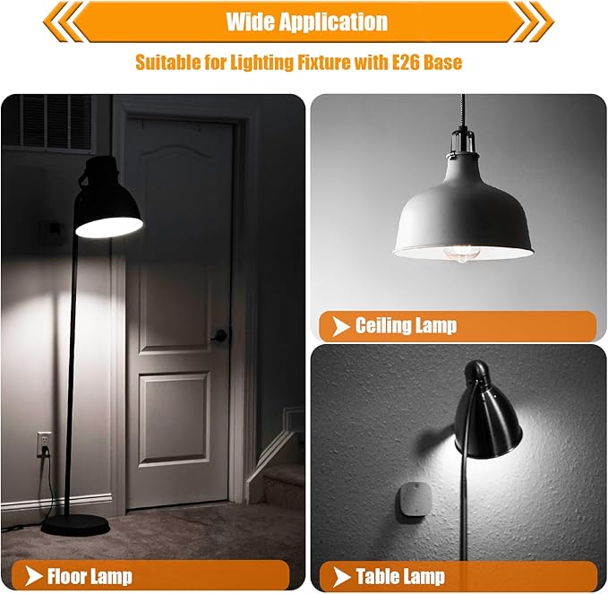 5000K Daylight LED Edison Bulbs 40W Equivalent, 4W ST19 LED Light Bulb, E26 Standard Base, 90 CRI, Non-Dimmable, 12 Pack