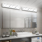 Tipace LED Modern Bathroom Vanity Light Fixtures (3-Light,23.6-Inch), Acrylic Chrome Bathroom Wall Lighting Fixtures Over Mirror (Cool White 5500K) with Rotatable Vanity Lights Heads