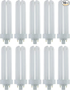 Sunlite CFL Plug-in PLT 4-Pin Triple Tube Light, 42 Watts, 4-Pin GX24q4 Base, 3200 Lumens, 3500K Neutral White, 10 Pack