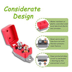 15A 12V-24V Automatic Reset Circuit Breaker with Cover Stud Bolt for Battery Chargers Trucks Car Engines and More(2pcs)